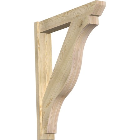Ekena Millwork Funston Slat Rough Sawn Outlooker, Douglas Fir, 6"W x 34"D x 42"H OUT06X34X42FST06RDF